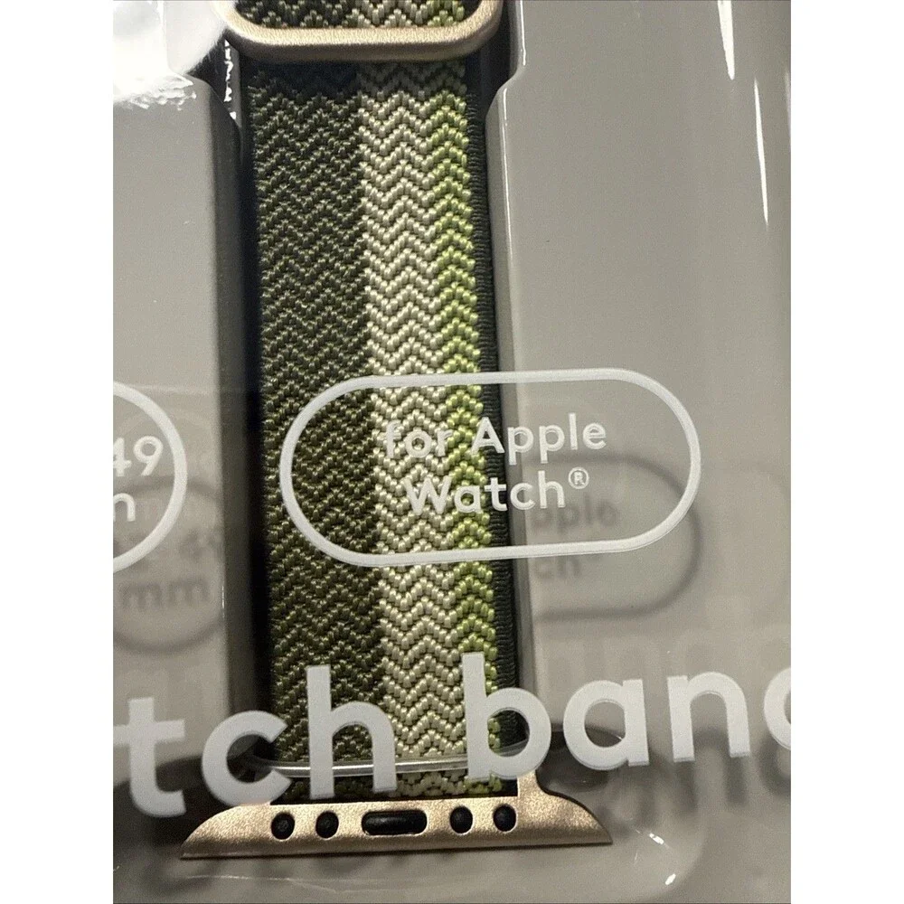 Heyday Apple Watch Band 42-49mm Sage Olive Elastic Adjustable Fits 135-215 mm